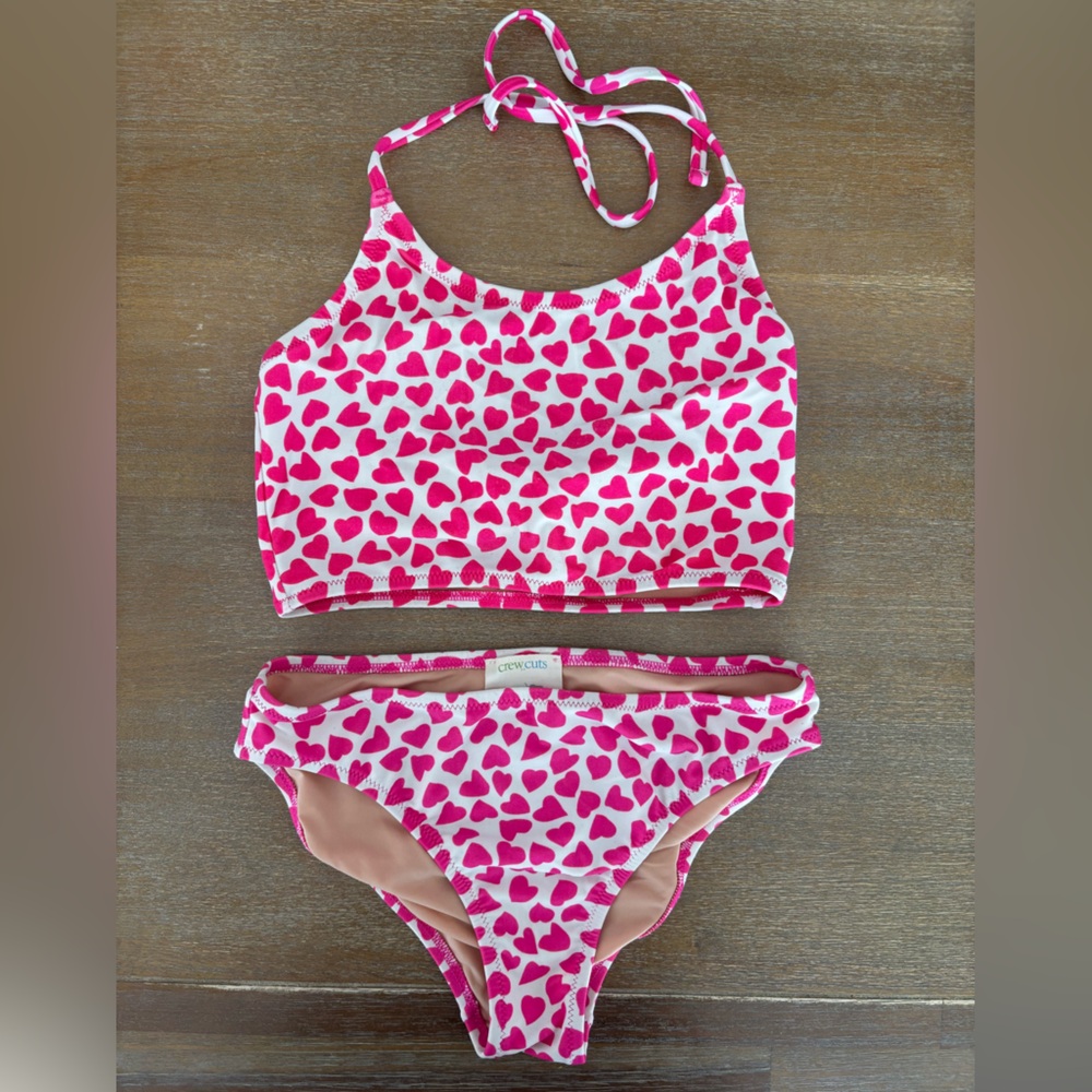 Crewcuts Pink Heart Bikini Set